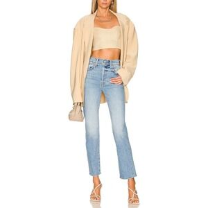 MOTHER High Waisted Hiker Hover Straight Jeans Slay It With Flowers 24 $268